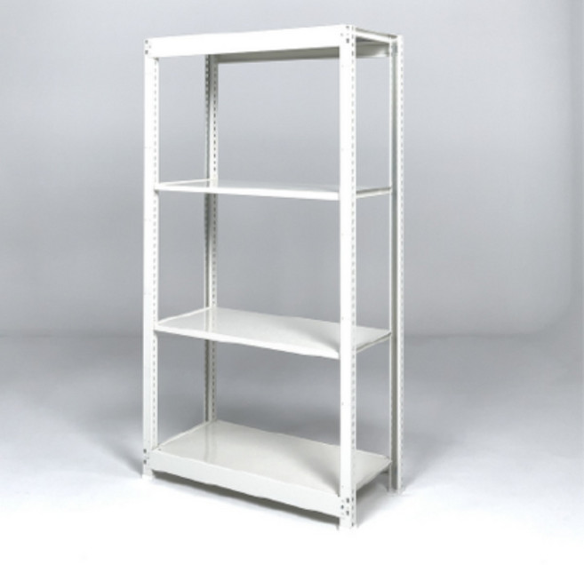 부원진열장 경량랙 조립식 무볼트 철제 선반, 화이트-독립형, 4단
