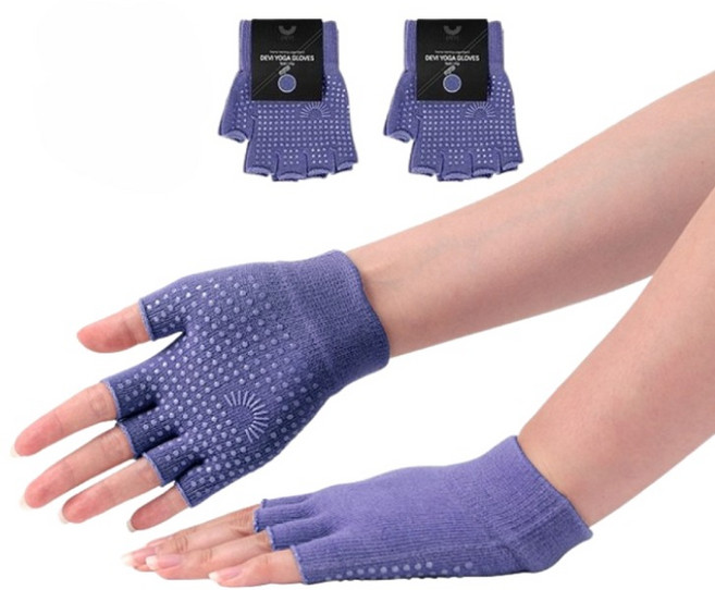 데비 논슬립 요가 장갑 좌우 3세트, 블루