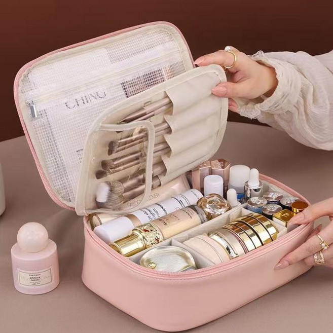 뚱이모네 여행용 대용량 화장품 파우치 메이크업 수납가방