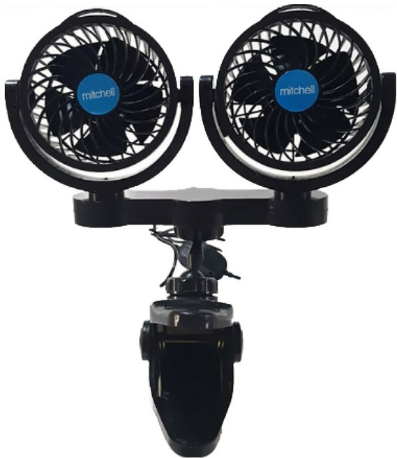 바이온 차량용 선풍기 흡착식 각도조절 카선풍기, 차량용듀얼선풍기-흡착식 24V