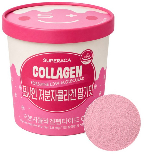 수퍼라카 저분자 콜라겐 영양제 딸기맛, 1세트, 30회분