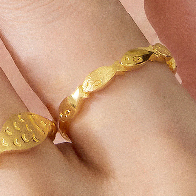 [72시간봄특가] 베라토 24K 순금 골드 피쉬 반돈 반지 1.875g