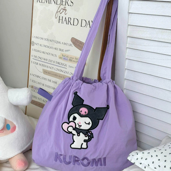 산리오 캐릭터 스트링 복조리 데일리 쇼퍼백 에코백 숄더백 가방