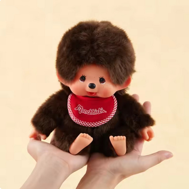 일본수입 오리지널 몬치치 키링 - 정품 베비치치 인형 키홀더 마스코트 피규어 베이비 고급, 1개, 기본몬치치