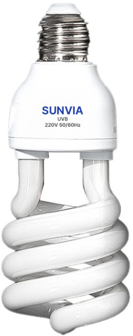 SUNVIA UVB램프 26W 게코 도바뱀 거북이 파충류 램프, 15%(고UVB)