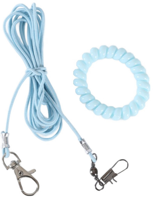 앵무새 발목링 발목줄 리드줄 하네스 전용 훈련 도구 야외용, 5호 4.5 mm, 파란색