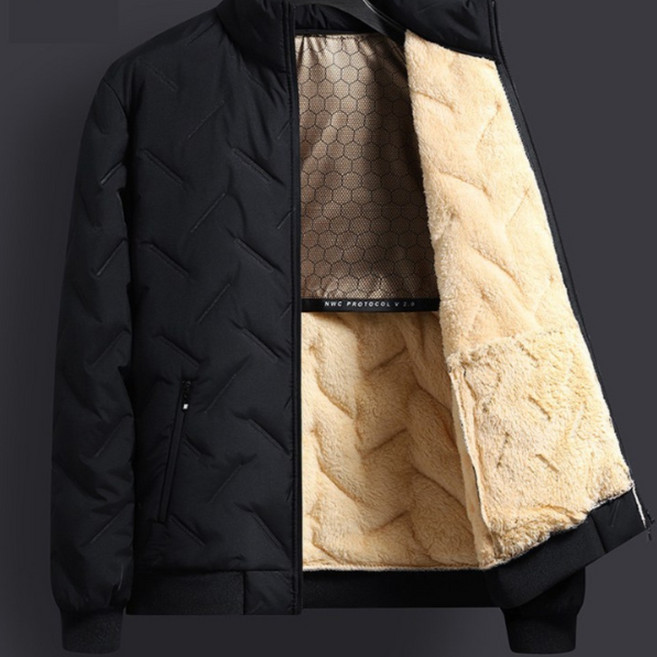 ANYOU 남성용 그래핀 발열 경량 패딩 점퍼 방풍 보온 기모 안감 겨울 아우터