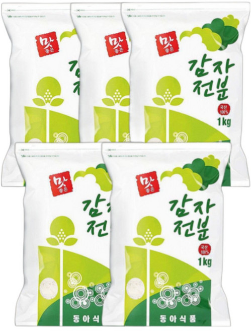 동아식품 국내산 맛좋은 감자전분가루, 5개, 1kg
