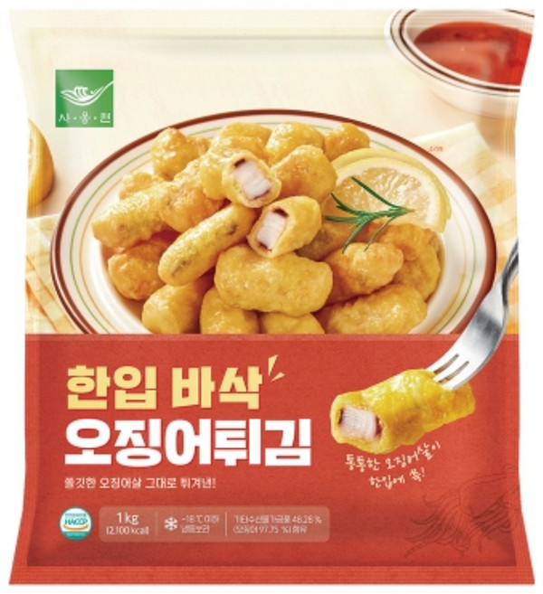 사옹원 한입 바삭 오징어튀김 1kg, 1개