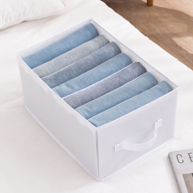 다커버 튼튼한 칸칸이 옷정리함, 그레이, 2개, 대형-7칸