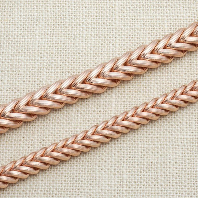 골드캣 14k 18k 라인 픽테일 팔찌(소 대)_B1620