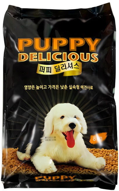 퍼피딜리셔스 전연령 강아지 건식사료, 곡물, 8kg, 1개