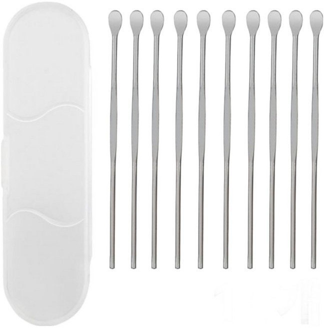 제바 기본형 스텐 귀이개 귀파개 귀지제거, 1개, 10개입