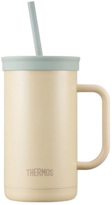 써모스 더 콤팩트 스트로 컵앤텀블러 TKHA-720K, 써모스 TKHA-720K-Y 라임옐로우, 1개