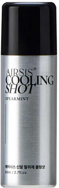 에어시스 휴대용 신발 탈취제 운동화 냄새 제거제 쿨링샷 스피어민트향, 80ml, 1개