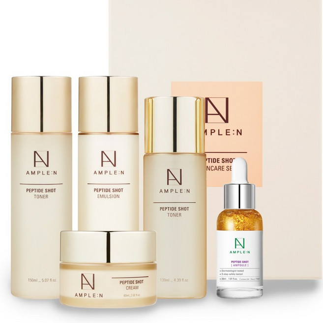 [100만병판매앰플]코리아나 앰플엔 펩타이드샷 4종세트+펩타이드샷 앰플 30ml, 1세트