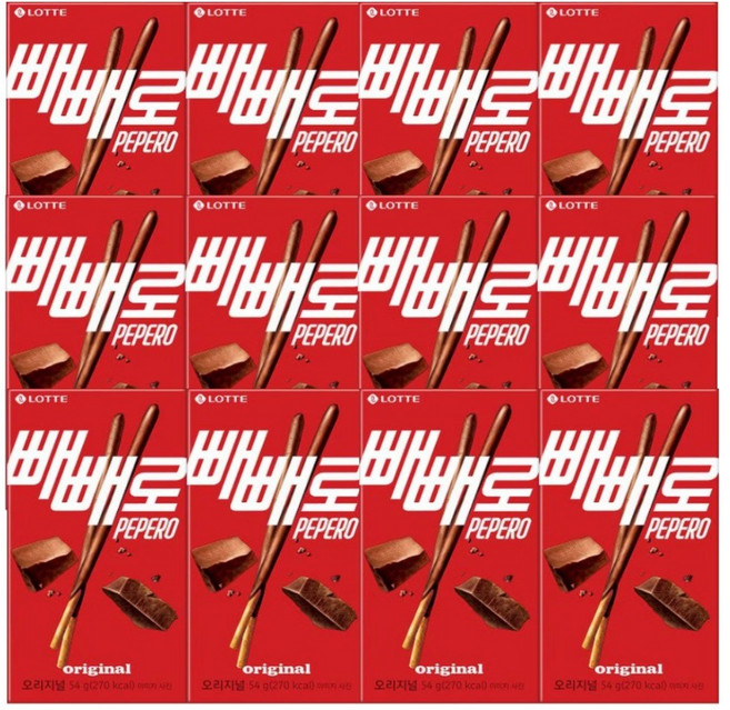 롯데 빼빼로 오리지널, 54g, 12개