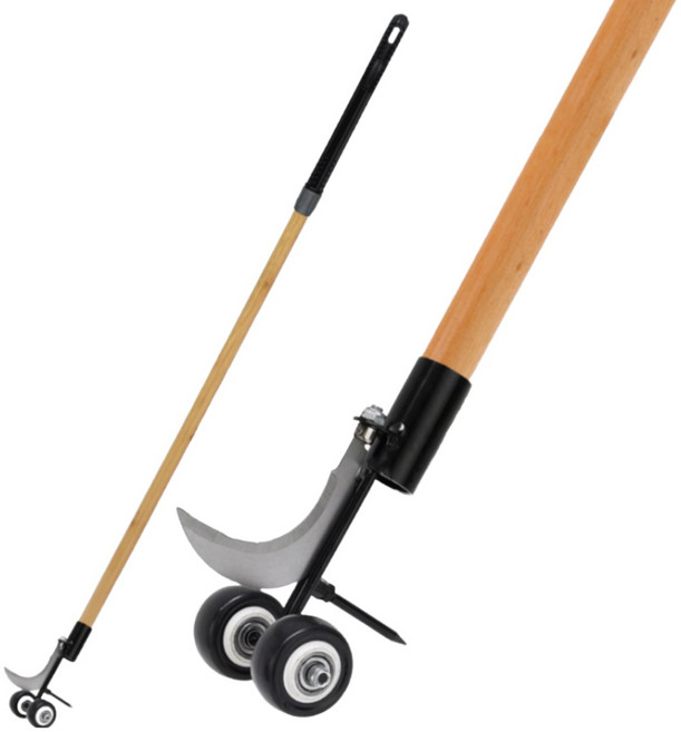 잡초 제거기 (농기구 벌초 제초기 잡초제거 호미 삽 잡초뽑는기구 도구 낫 쇠스랑 곡괭이 쟁기 ), 콤비잡초킬러+나무자루120cm, 1개