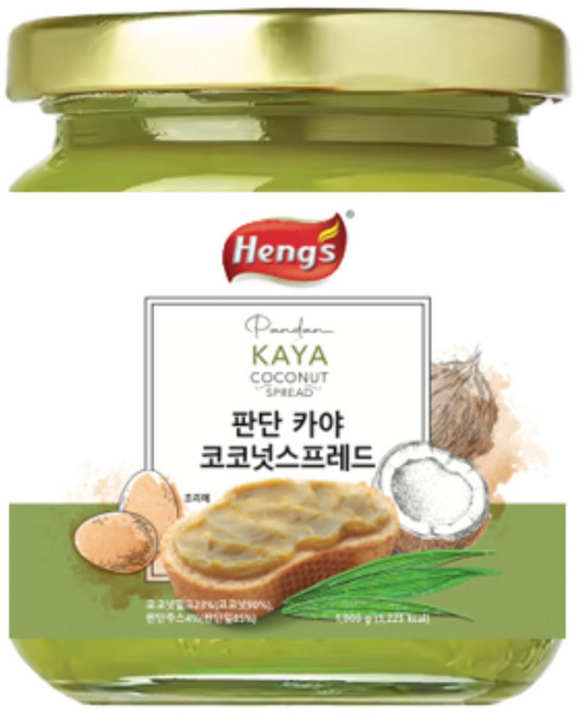 헹스 프리미엄 판단 카야잼 그린 220g, 1개