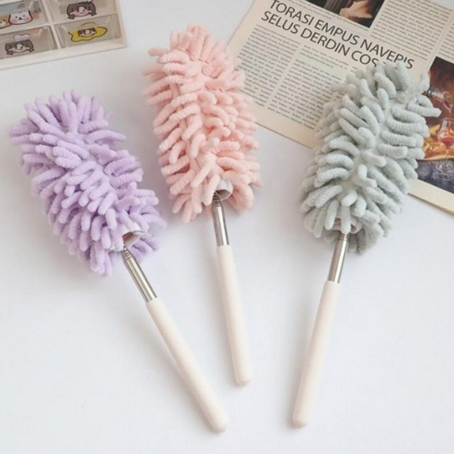 에이든 접이식 극세사 먼지털이 3p, 1세트, 밍크 민트 퍼플