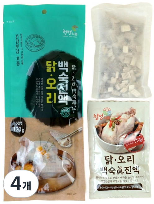 능이버섯 백숙 재료 진액, 120g, 4개