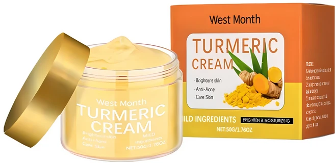 천연 강황 페이스 크림 식물추출 보습 영양 크림 공급을 피부 장벽 강화 잡티 제거 피부 톤개선 브라이트닝 피부 탄력개선, 강황 크림50g, 2개 - 쿠팡