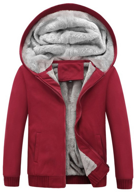 스타일닥터 가을 겨울 남성 기모 도톰 후드 심플 보온 긴팔 코트