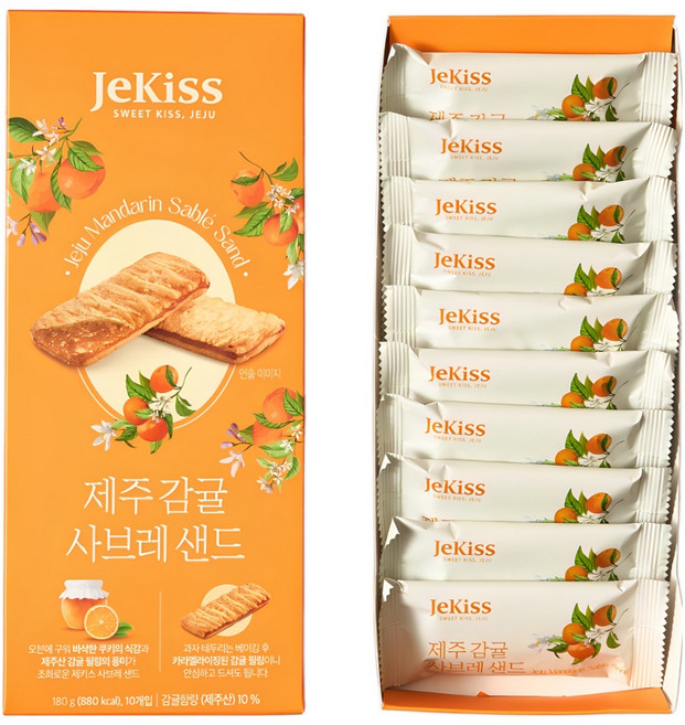 제키스 제주 감귤 사브레 샌드, 180g, 2개
