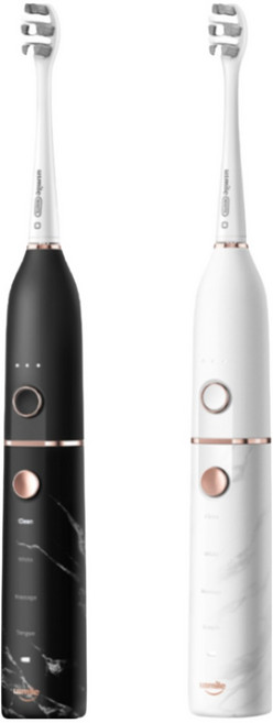 유스마일 부모님 선물 세트 기획 음파 전동칫솔 본품+선물용 쇼핑백+휴대용 파우치, 1박스, 화이트1개+블랙1개, U2S