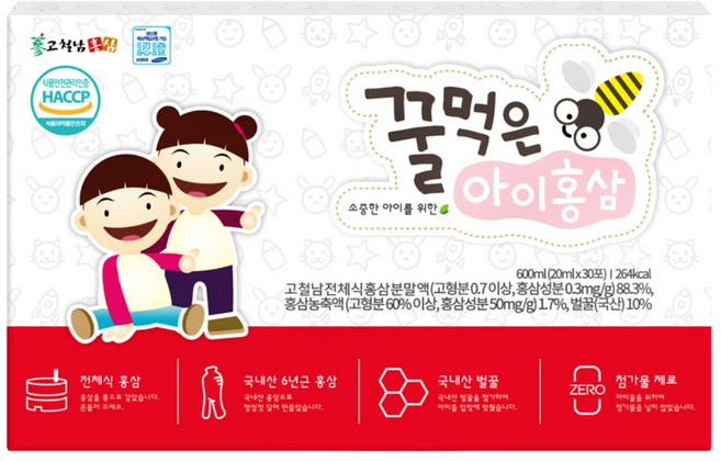 고철남홍삼 꿀먹은 아이홍삼, 30회분, 1개