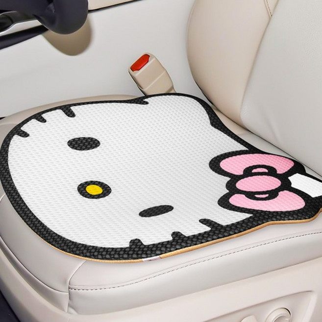산리오 헬로키티 차량 시트 방석 카시트 커버, 1개, 방석_핑크
