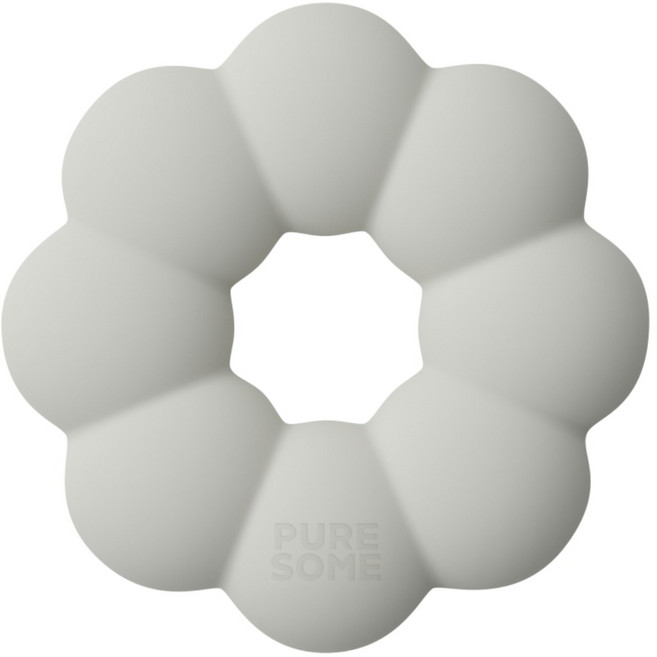 퓨어썸 도넛 비누 받침대, 1개, 심플그레이