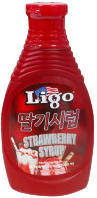 원픽푸드 리고 딸기시럽 567gX12개 국내산 딸기맛 토핑용 업소용 대용량, 12개, 567g