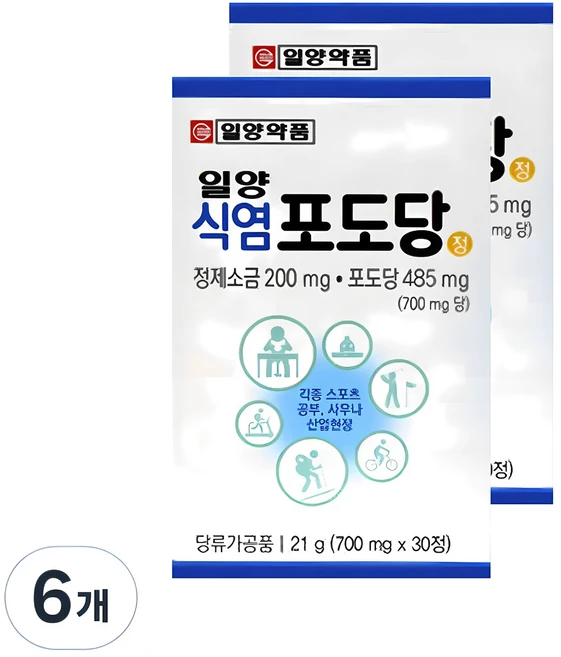 일양약품 일양 식염포도당, 30정, 6개 - 쿠팡