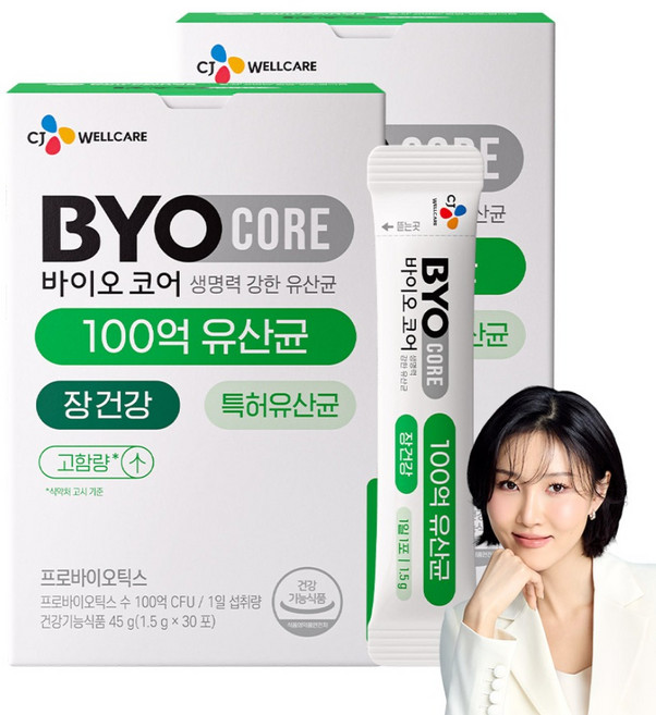 BYO 코어 건강한 생유산균 100억 30개입, 45g, 2개