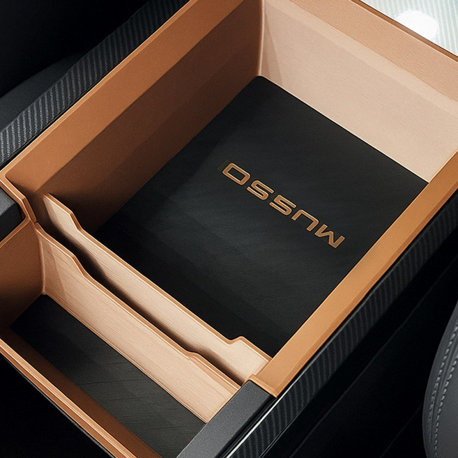 핏콘 무쏘 EV 콘솔 트레이 박스 차량용 수납함, 5. 블랙_브라운