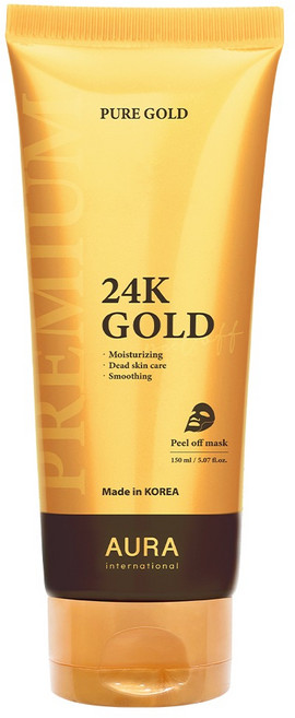 아우라 워시오프 바르는 팩 24k 골드 프리미엄 필 오프 마스크, 1개입, 1개
