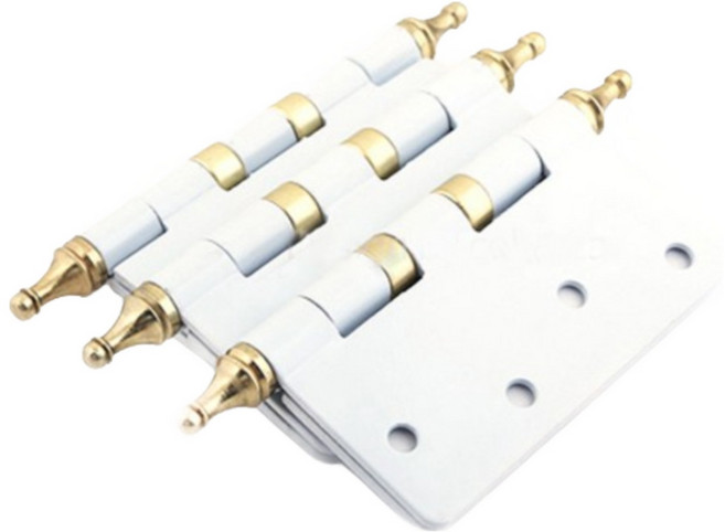 스마일굿 목문형꼭지경첩-화이트 경첩3개1세트 경첩 방문경첩 목문경첩 스텐 이지경첩, 3개