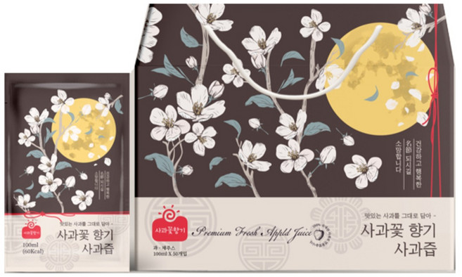 사과100% 사과꽃향기 사과즙 명절 선물세트, 100ml