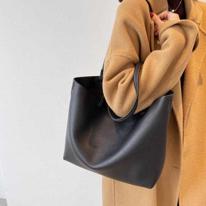 리치모리 가죽 트렌디 빈티지 숄더백