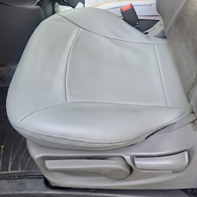 민영시트 그랜드 스타렉스 운전석 방석 바닥 시트커버, 연회색, 1개