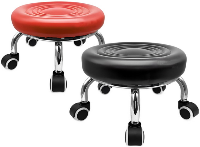 JJ Choice 쿠션왕 동글뱅이 의자 블랙, 1개, 검정색