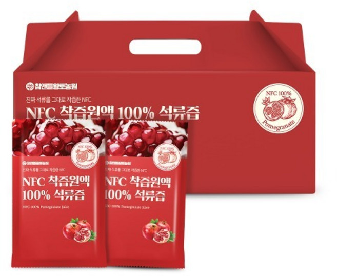 참앤들황토농원 NFC 착즙원액 100% 석류즙, 70ml, 30개