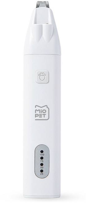 미오펫 3in1 강아지 고양이 LED 저소음 클리퍼 발바닥 부분미용 바리깡, White, 1개