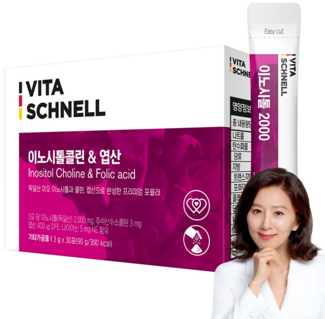 비타슈넬 이노시톨콜린 & 엽산, 90g, 1개