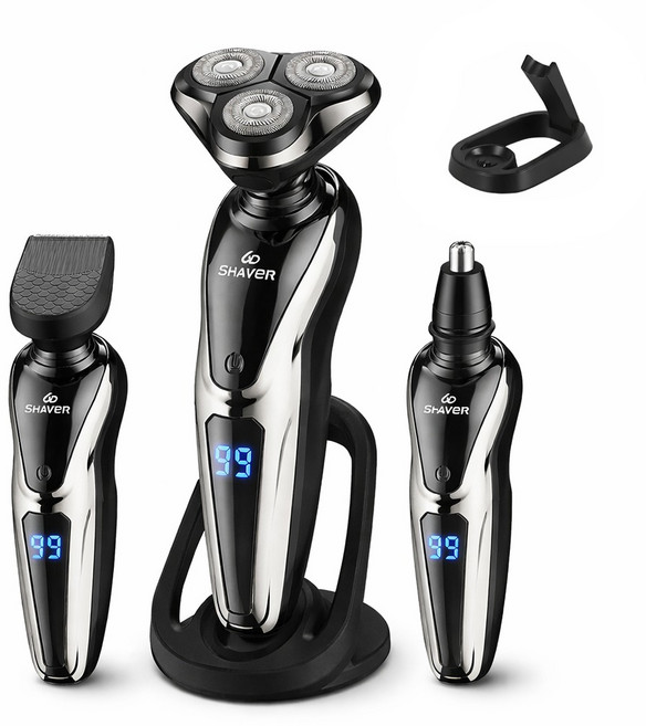 헤누스 셰이버 남자 전기 면도기 생활방수 전동 면도기, 1개, 블랙