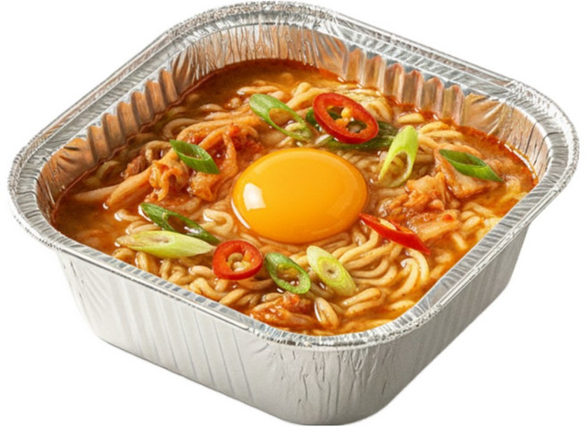 라면용기 은박라면용기, 100개, 1개