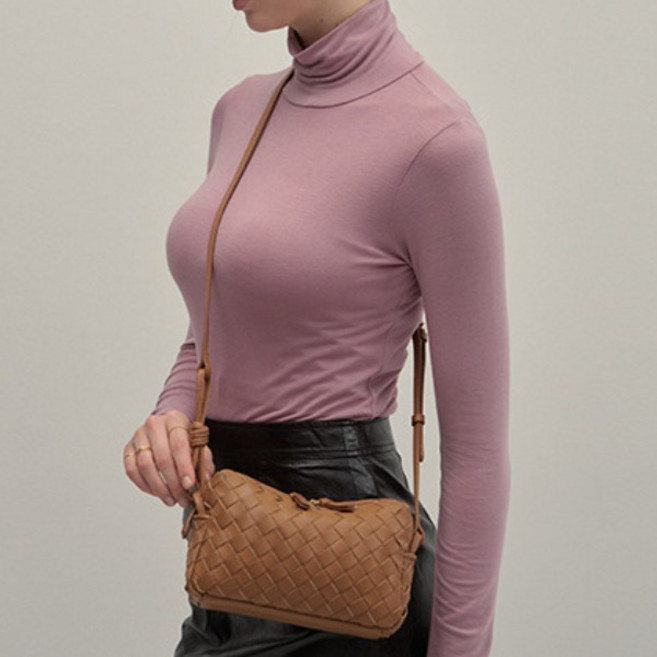 [사만사타바사] ○로렌 양가죽 인트레치아토 크로스바디백