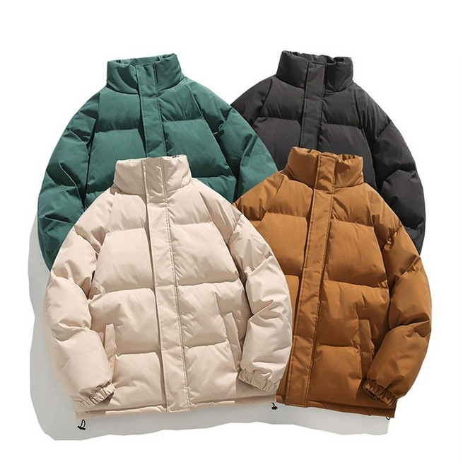 크레스티 캐주얼 루즈핏 집업 남성 패딩 겨울 패션널 하이넥 패딩 점퍼