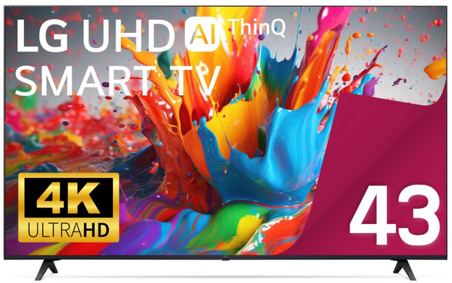 LG전자 TV 43UT7550 울트라 HD 4K 109cm(43인치) LED 스마트 티비 유튜브 넷플릭스 디즈니 미러링, 방문설치, 벽걸이형